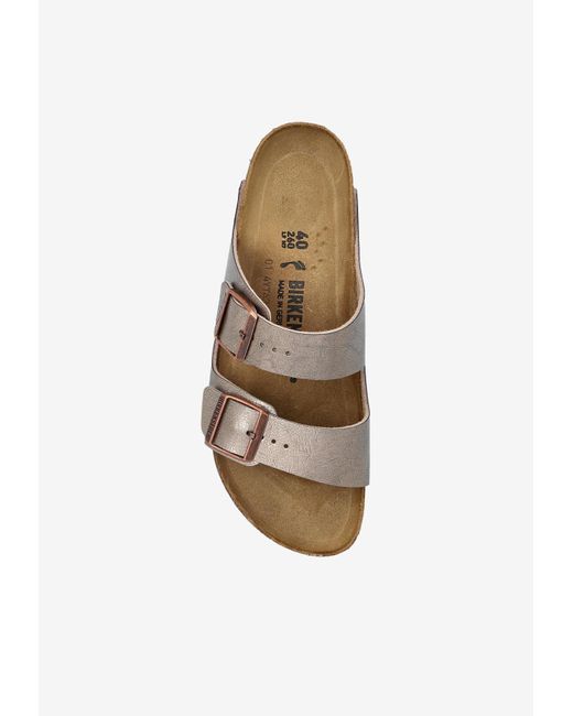 Birkenstock White Arizona Double-Strap Slides