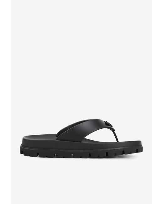 Prada Black Flip Flops