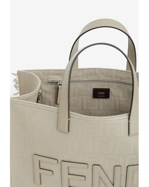 Wholesale commodity Fendi Canvas Tote Bag in Natural for Men, fendi ...