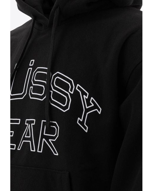 Stussy Black Essential Gear Hoodie for men