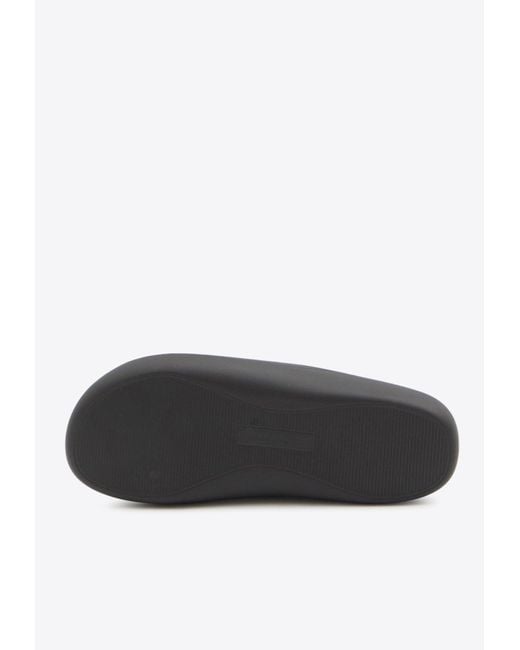 The Row White Ama Flat Slides