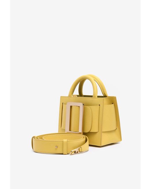 Boyy Bobby 18 Grained Leather Top Handle Bag in Yellow Lyst