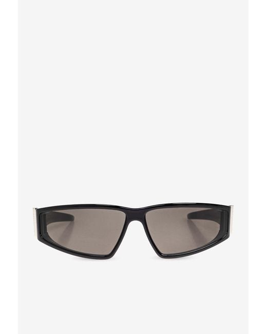 McQueen Gray Logo Square Sunglasses