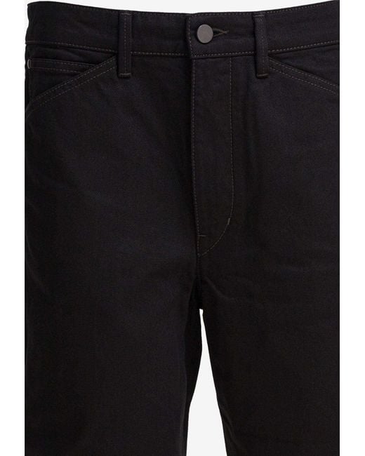 Lemaire Black Twisted Straight-Leg Jeans