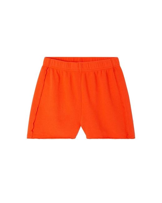 American Vintage Orange Atubay Jersey Mini Shorts