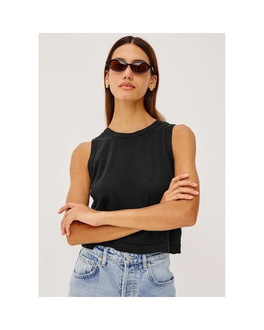 Rails Black Boxy Cotton Tank