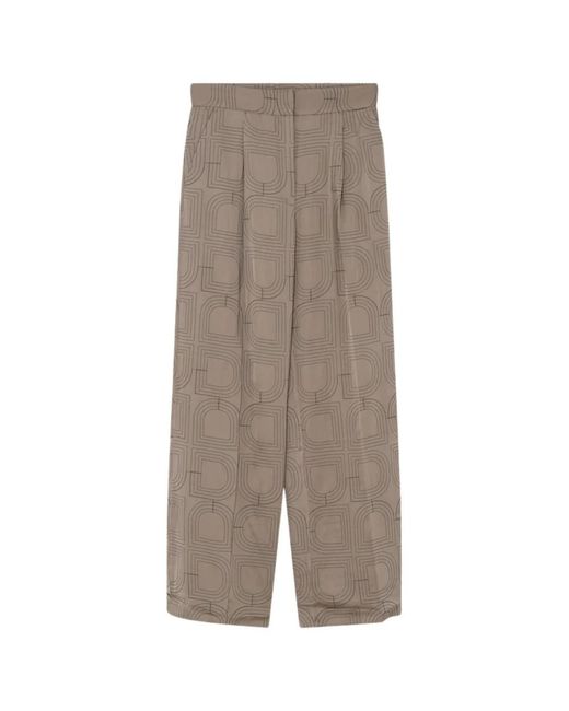 Day Birger et Mikkelsen Gray Phoebe Embroidered Logo Trousers