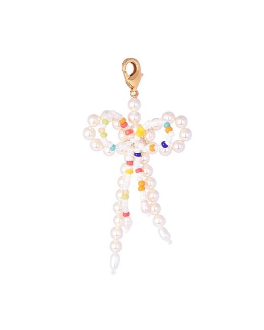 Mishky White Bow Shoe Charm