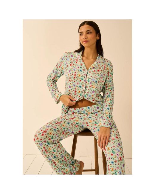 Stripe & Stare Multicolor Long Pj Set