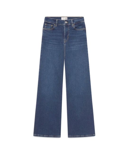 FRAME Blue Le Slim Palazzo High Rise Flare Jean