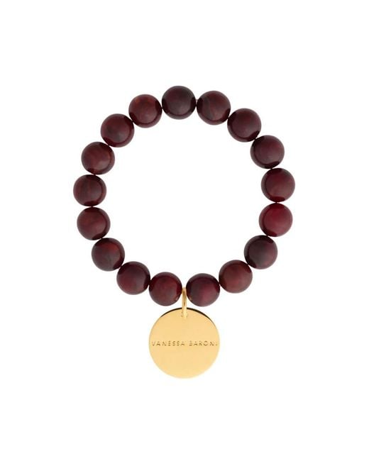 Vanessa Baroni Brown Mini Beads Flex Bracelet