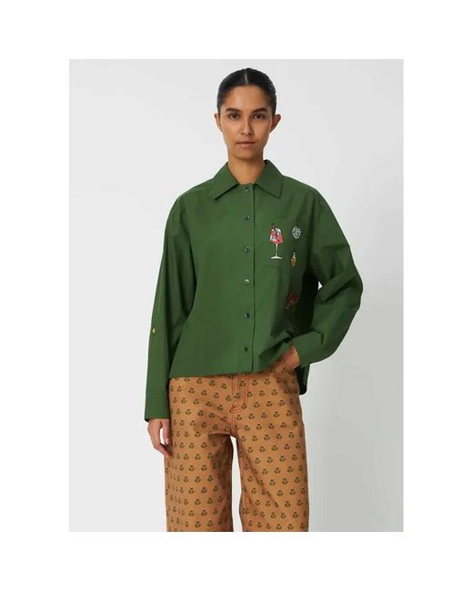 Stella Nova Green Embroidery Shirt