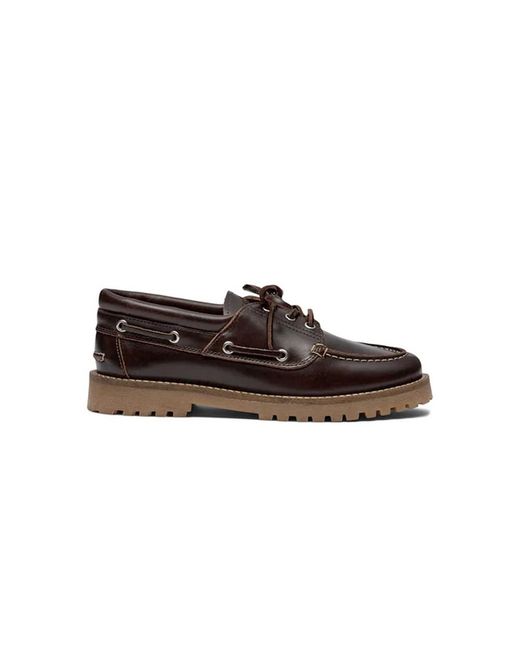 Pavement Brown Alvina Leather Deck Shoes