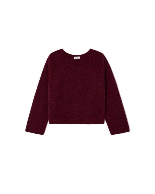 American Vintage Red Vitow Alpaca Blend Jumper
