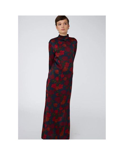 Stella Nova Red Silk Maxi Dress