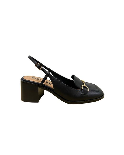 Bibi Lou Black Pump Kid Leather Heeled Shoe