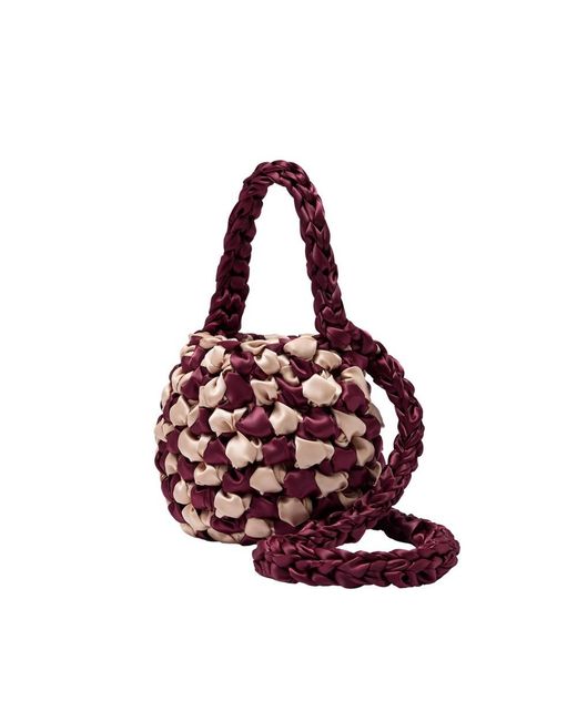 Isla De Gar Multicolor Hive Checkerboard Crossbody Satin Bag