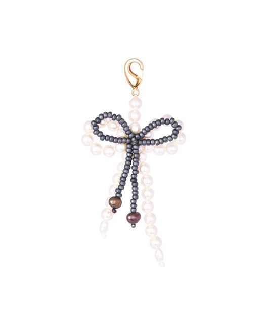 Mishky White Bow Shoe Charm