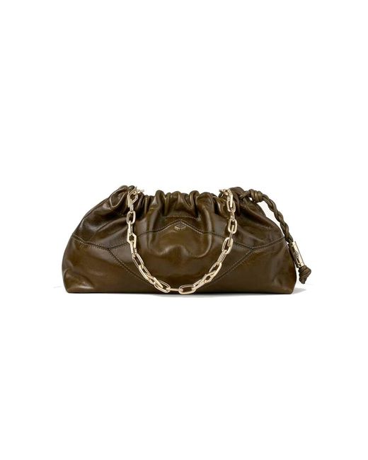 Ba&sh Brown Vintage June Leather Bag