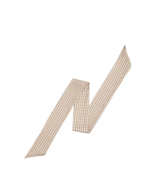 SUI AVA Natural Checkered Scarf
