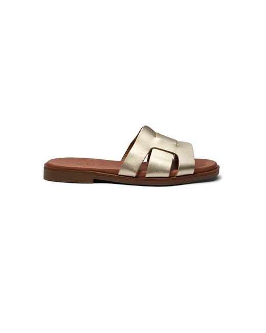 Pavement Brown Paaline Leather Sandal