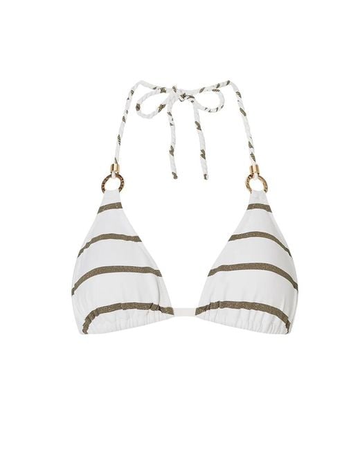 Heidi Klein White St Adjustable Slider Bikini Top