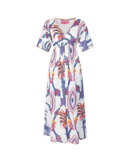 Place du Soleil Blue Bird Long Dress