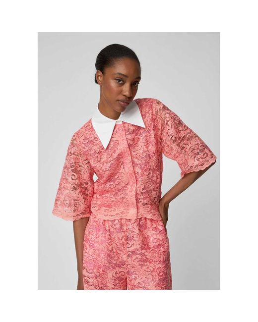 Stella Nova Red Sequinned Lace Shirt