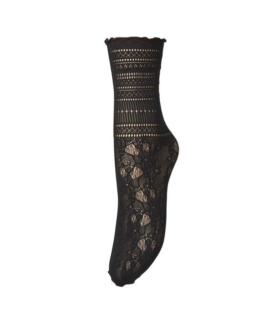 Becksöndergaard Black Bloom Lace Socks