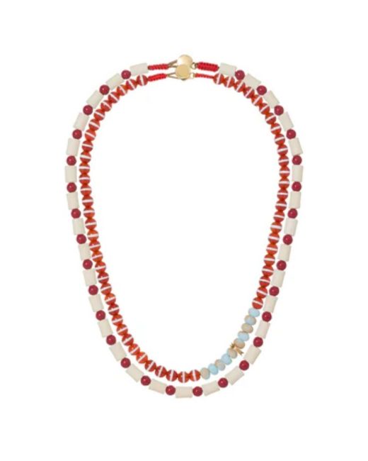 Roxanne Assoulin Red Paprika Necklace Duo