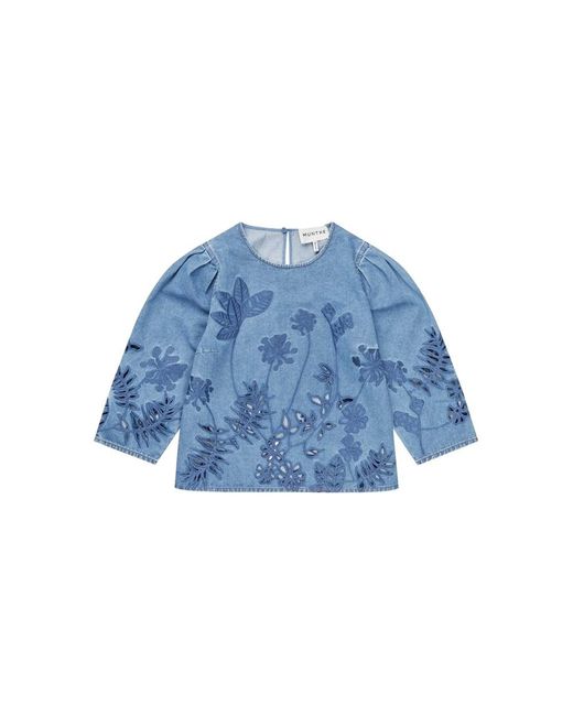 Munthe Blue Bramble Denim Top