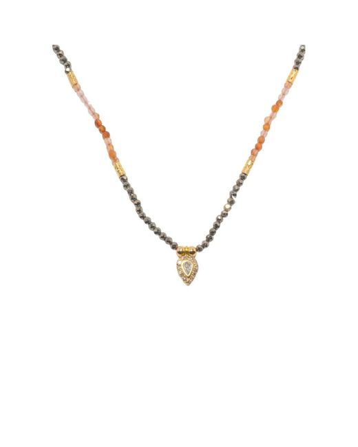 Shana Gulati Metallic Irving Beaded Sunset Necklace