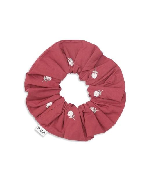SUI AVA Pink Bobbie Cotton Scrunchie