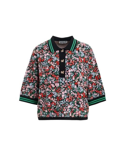 Essentiel Antwerp Multicolor Kartos Polo Knit Top