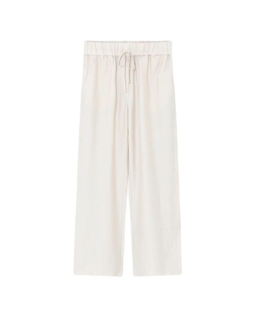 Day Birger et Mikkelsen White Olli Slub Wide Leg Trousers