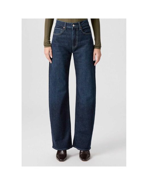 PAIGE Blue Arellia High Rise Barrel Leg 32" Jean