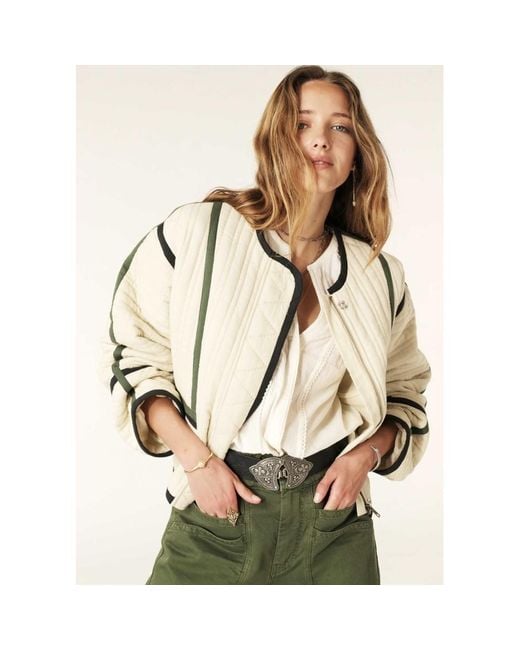 Ba&sh Natural Chim Quilted Jacket