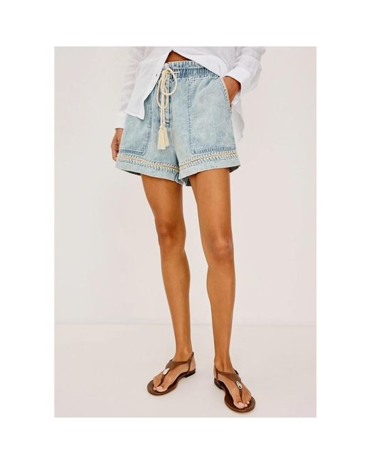 Rails Blue Foster High Rise Denim Shorts