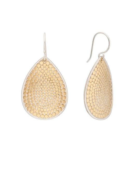 Anna Beck Metallic Dotted Teardrop Grounded Earrings