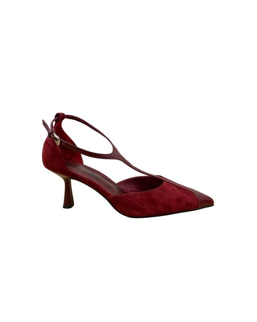 Bibi Lou Red Canna Pump Kid Suede