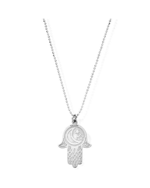 ChloBo Metallic Diamond Cut Chain Hamsa Hand