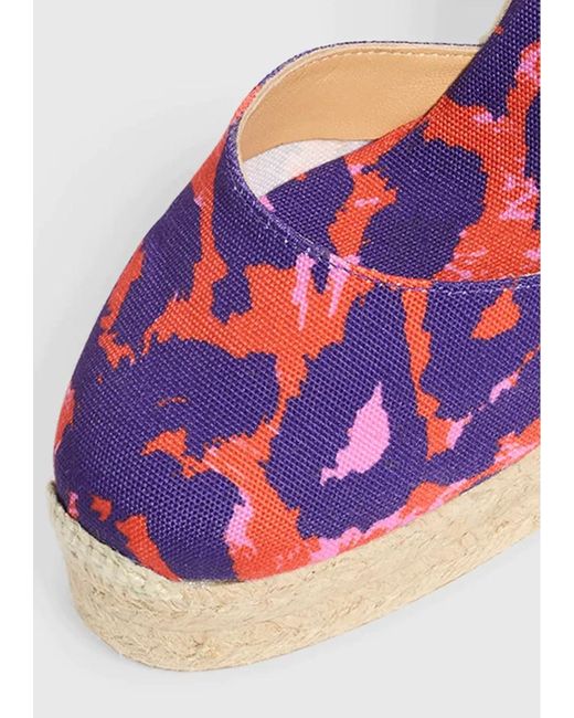 Casta er Carina 8 Dvf Wedge Espadrilles in Metallic Lyst UK