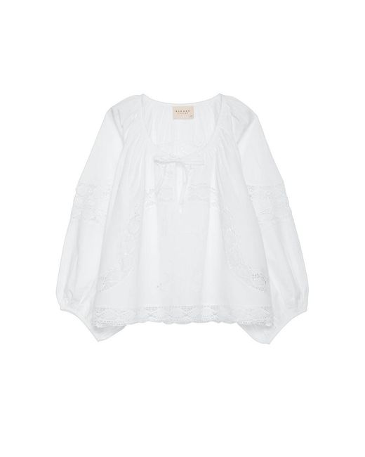 SISSEL EDELBO White Agathe Organic Cotton Blouse