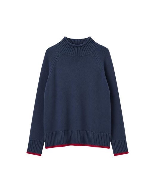 Rag & Bone Blue Hazel Roll Neck Jumper