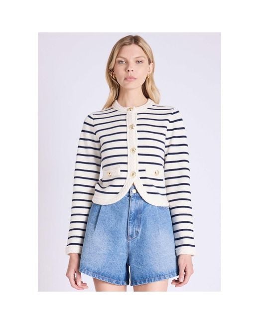 Berenice Blue Mgloria Wool Cardigan
