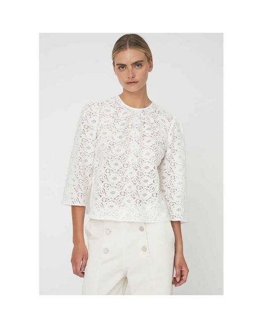 Stella Nova White Cotton Lace Blouse