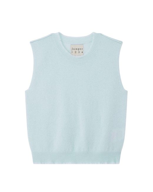 Jumper 1234 Blue Distressed Cashmere Tank
