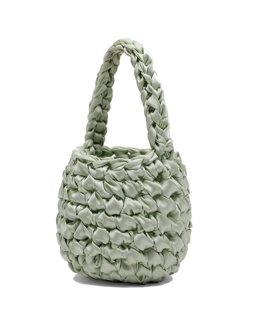 Isla De Gar Metallic Hive Satin Bucket Bag