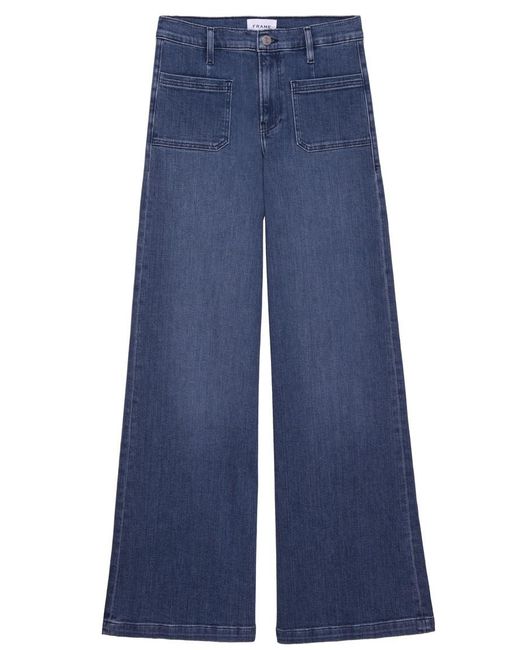 FRAME Le Bardot Wide Leg Jeans in Blue | Lyst UK