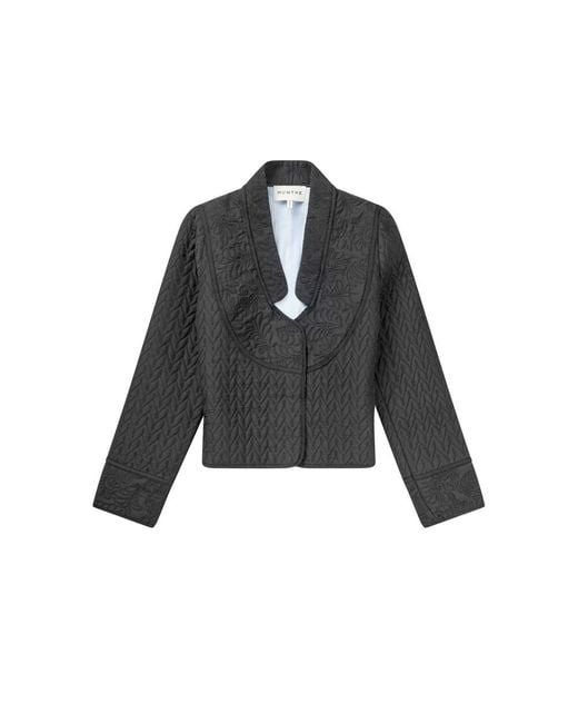 Munthe Black Flossie Quilted Organic Cotton Jacket
